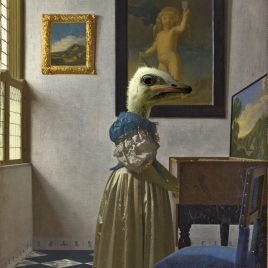 hervey, bestiaire imaginaire, hommage à Vermeer, gravure numérique, digraphie