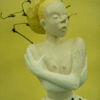 Hervey, sculpture, plâtre polychrome, madone de couverture