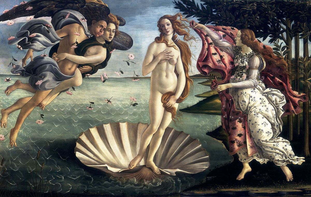 Botticelli - Zéphir et Vénus - Le printemps