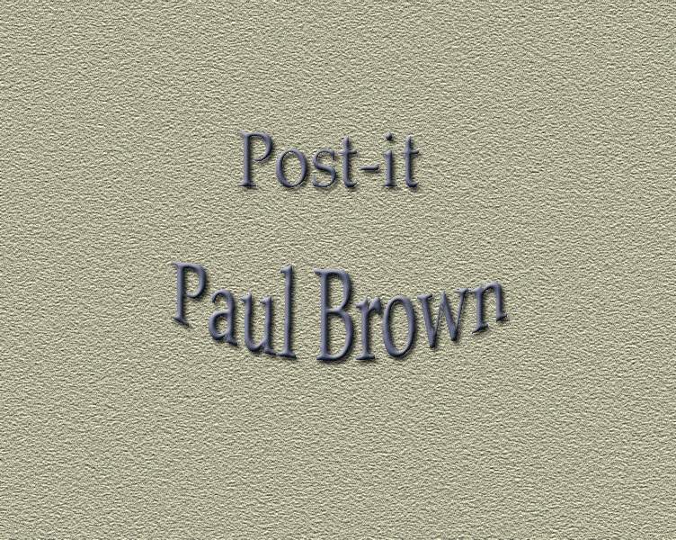 Hervey Post-it Série ConfiArt "Paul Brown"