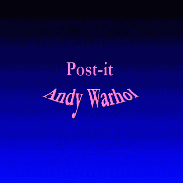 Post-it : « Andy Warhol »