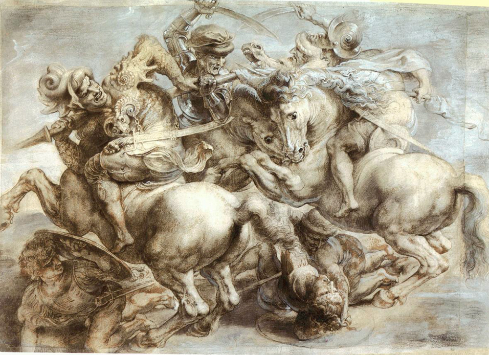 Rubens copie de la bataille d'Anghiari de Vinci 1603